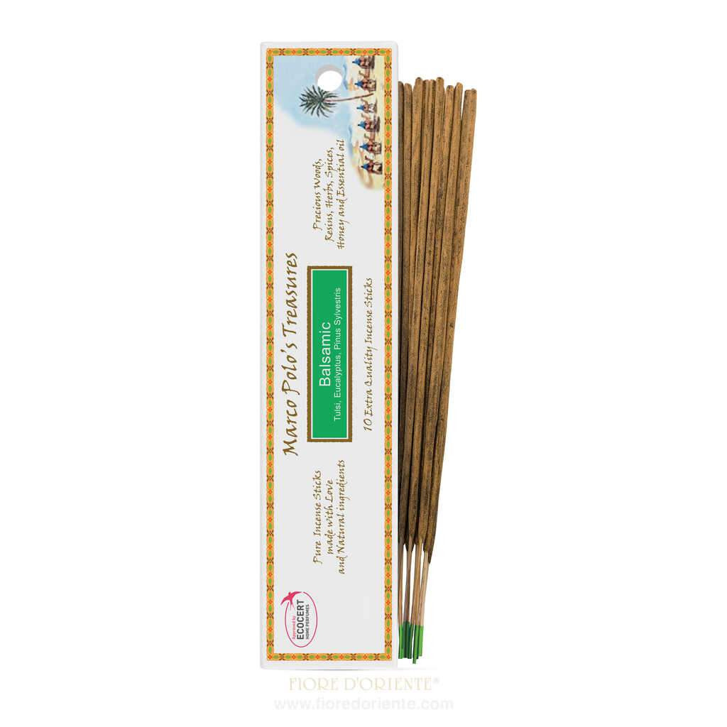 Balsamic Marco Polo Incense, Incenso Naturale, 10 Bastoncini