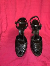 1940 s Black Leather Pumps