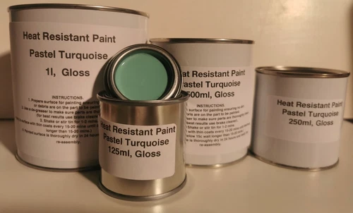 Pastel Turquoise Heat Resistant Paint, Radiators, Vehicles, Metal Free Postage