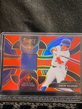 Drew Gilbert 2024 Select - Selective Swatches Jersey - Red Prizm #58/99  Mets