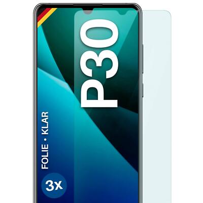3x Schutzfolie für Huawei P30 Displayschutz Handyfolie Klar flexibel kein Glas