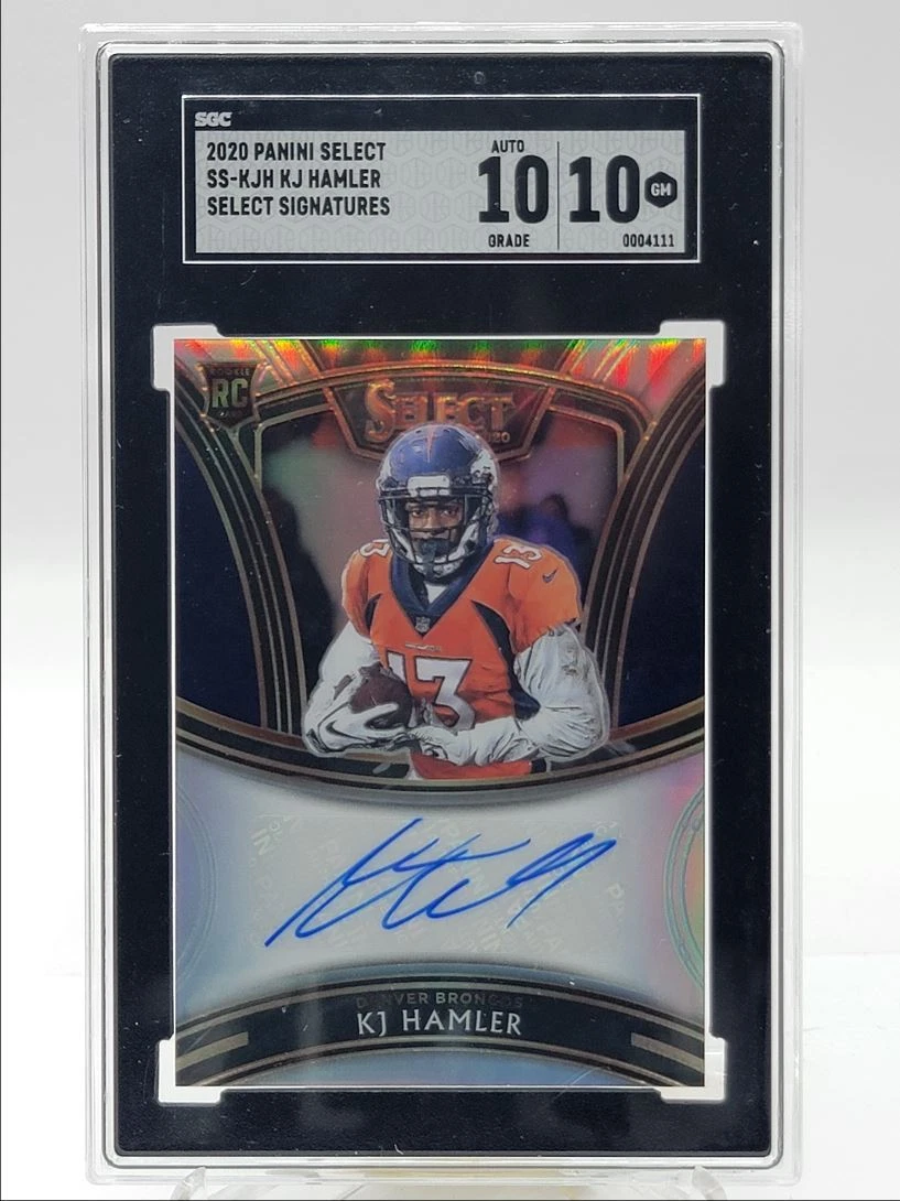 KJ Hamler Panini Select Select Signatures Prizm #SSKJH Blue