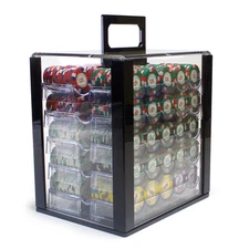 New 1000 Poker Knights Poker Chips Set with Acrylic Case - Pick Denominations!