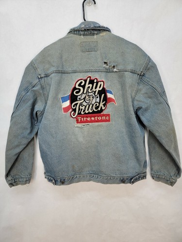 Trucker Blue Denim Jean Jacket Lrg 