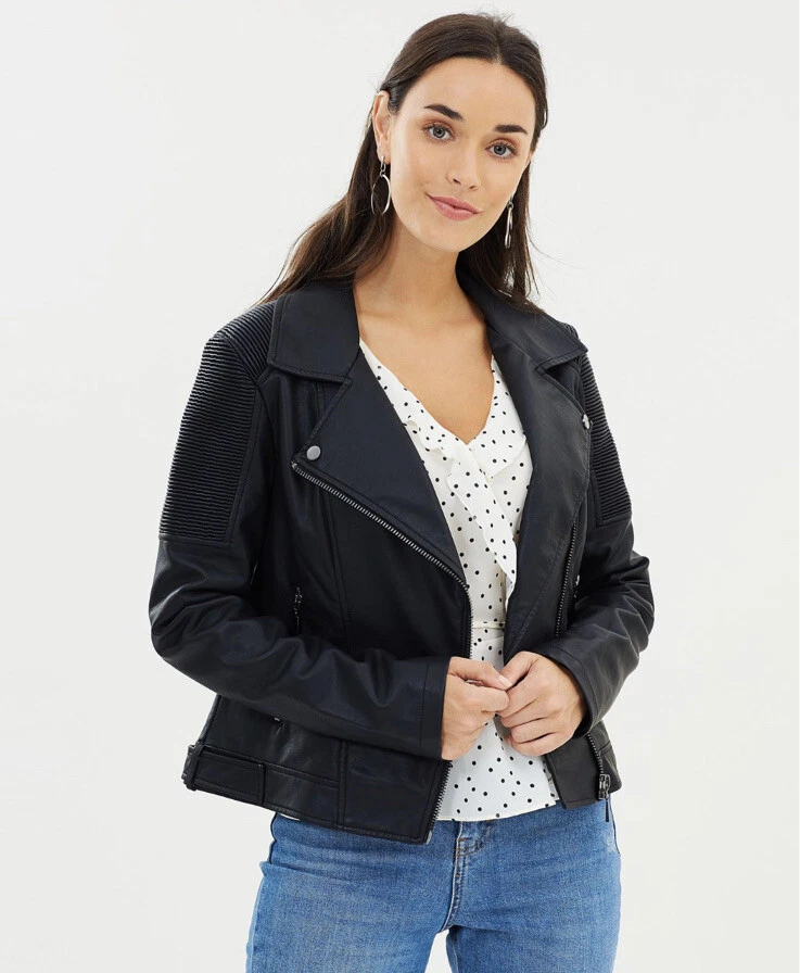 Oasis faux leather outlet jacket