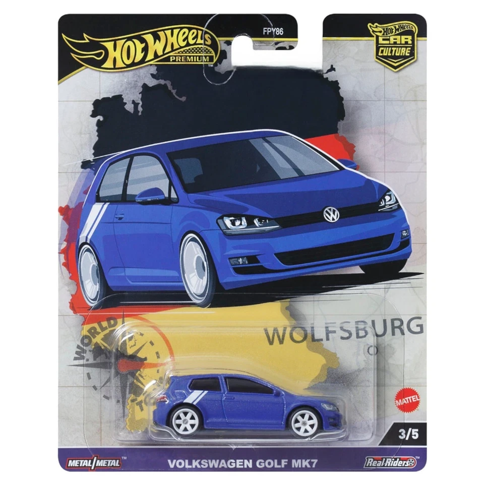 Hot Wheels Premium 2024 Volkswagen VW Golf VII Mk7 GTI blau blue 1:64 - Bild 1 von 1