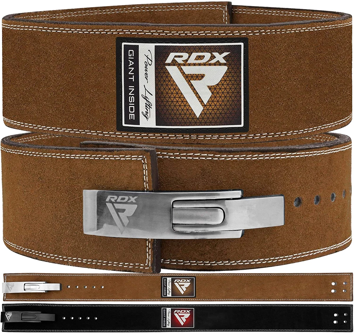 RDX Leather Weight Lifting Training Gym Belt Power lifting Lever  Bodybuilding CA