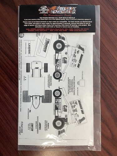 1998 Danny Lasoski Massey CJB Motorsports 1:24 Slixx #1288 Sprint Car Decals - Picture 2 of 2