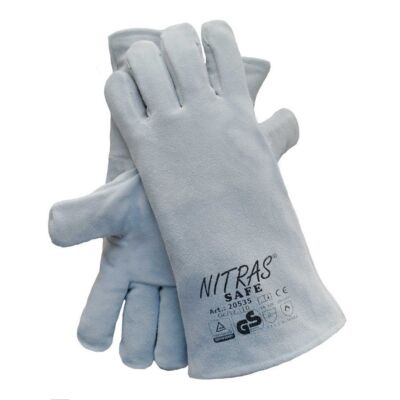 ABVERKAUF: 12 Paar Nitras Leder Schweißer-Handschuhe 20535 Safe Gr. 09