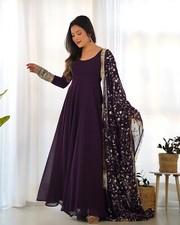 New Partywear Suit indian wedding long gown salwar kameez readymade eid suit
