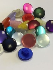 Pearlised Slightly Domed Shank Buttons Pearl 11mm / 18L Colour Choice Pack Sizes