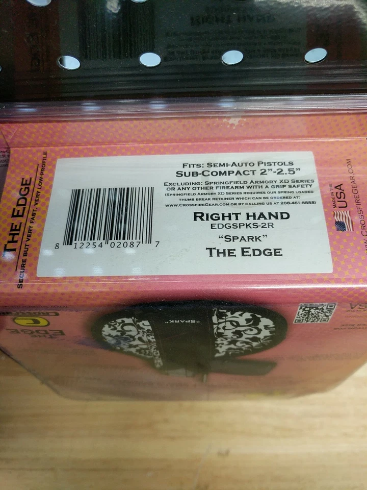 Funda oculta pistola subcompacta Crossfire The Edge 2 - 2 1/2" R.H. blanca Foto 3 de 3