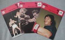1977 BOXING CARDS (3) CARLOS MONZON, ROGER MENETREY, MARCEL CERDAN