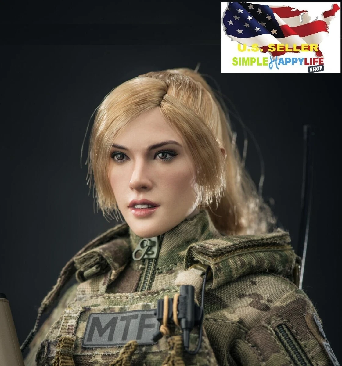 1/6 female soldier head Mila for 12 figure phicen hot toys hot toys ❶USA❶