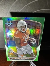 2022 Bijan Robinson Bowman University Green Refractor #70 92/99