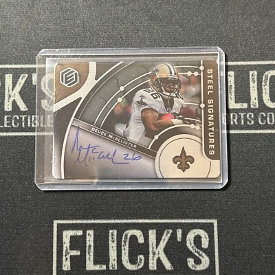 2022 Elements Deuce McAllister Steel Signatures Silver Autograph #/79