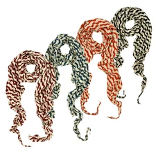 Premium Lightweight Long Crinkle Stripe Scarf - Different Colors Available