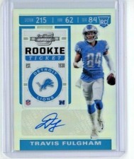 2019 Panini Contenders Travis Fulgham Rookie Ticket Auto Silver #165