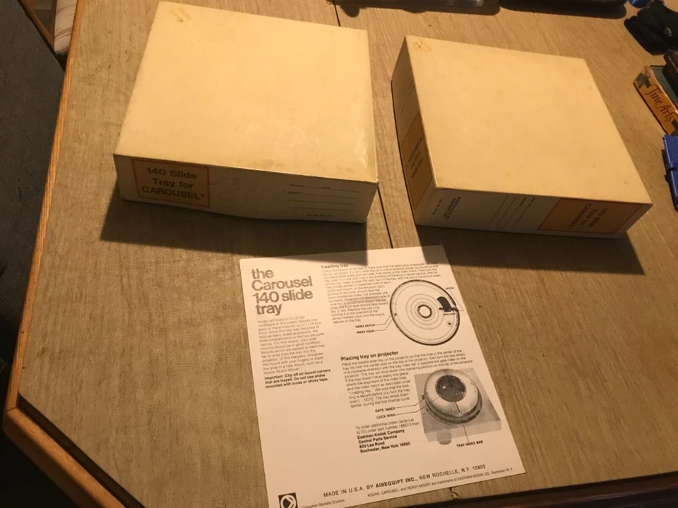 Eastman kodak винтажный 140 слайд лоток карусель круглый с коробкой индекс карты - Изображение 3 из 4