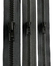 YKK® Plastic Vislon Continuous Zipper Chain with Sliders / stoppers Color Black