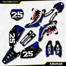 Black & Blue Camo Savage Graphics Kit fits 07-09 Suzuki RMZ250 RMZ 250 decals