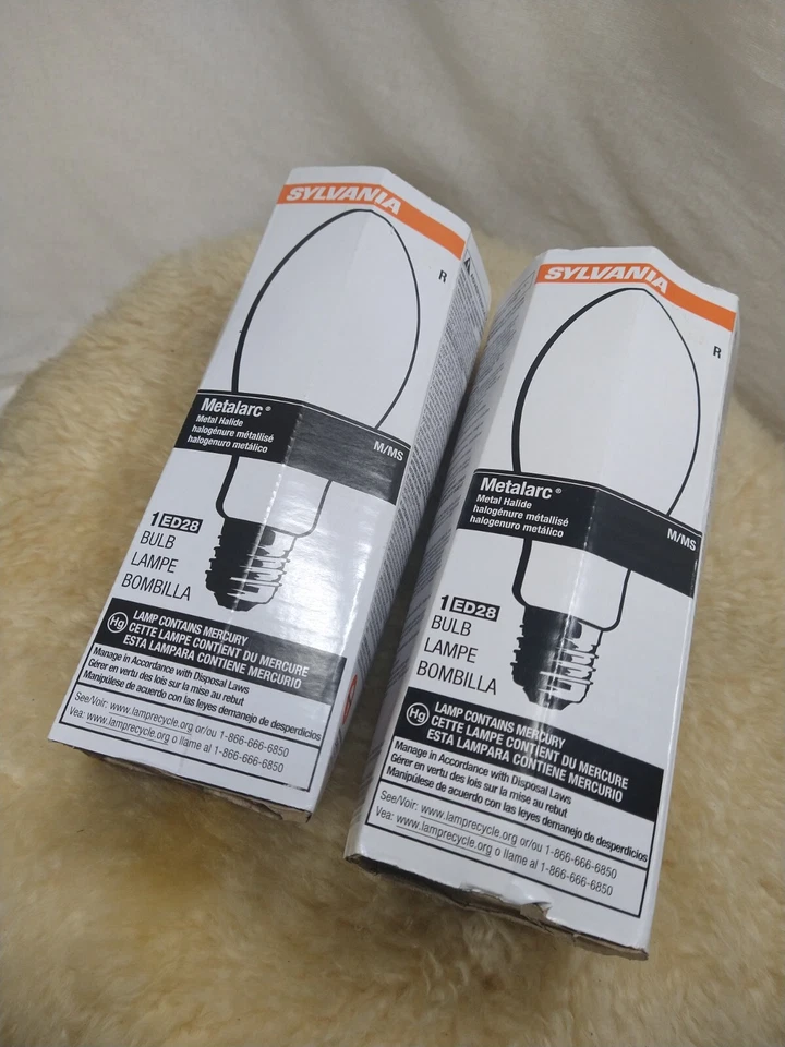 SYLVANIA COMPACT METALARC LAMP LIGHT BULB 175 WATT ED28 SET OF 6 OPEN BOX BUY - Image 3 of 4