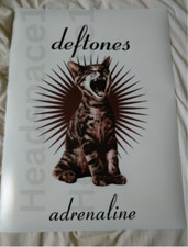 Deftones Adrenaline Cat Poster 18x24 White