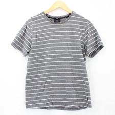 HUF Shirt Mens Gray Striped Short Sleeve Crewneck HUF Worldwide Size Large L