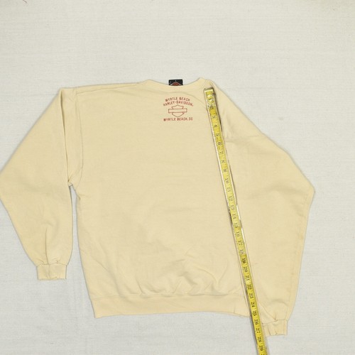 Harley Davidson Men's Pullover Sweatshirt Myrtle Beach SC Cotton Brown Size L - Foto 6 di 8