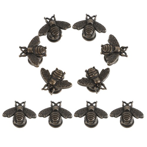 10Pcs Bee Knobs Decorative Cabinet Knobs Vintage Single Hole Knobs UK - Picture 4 of 12