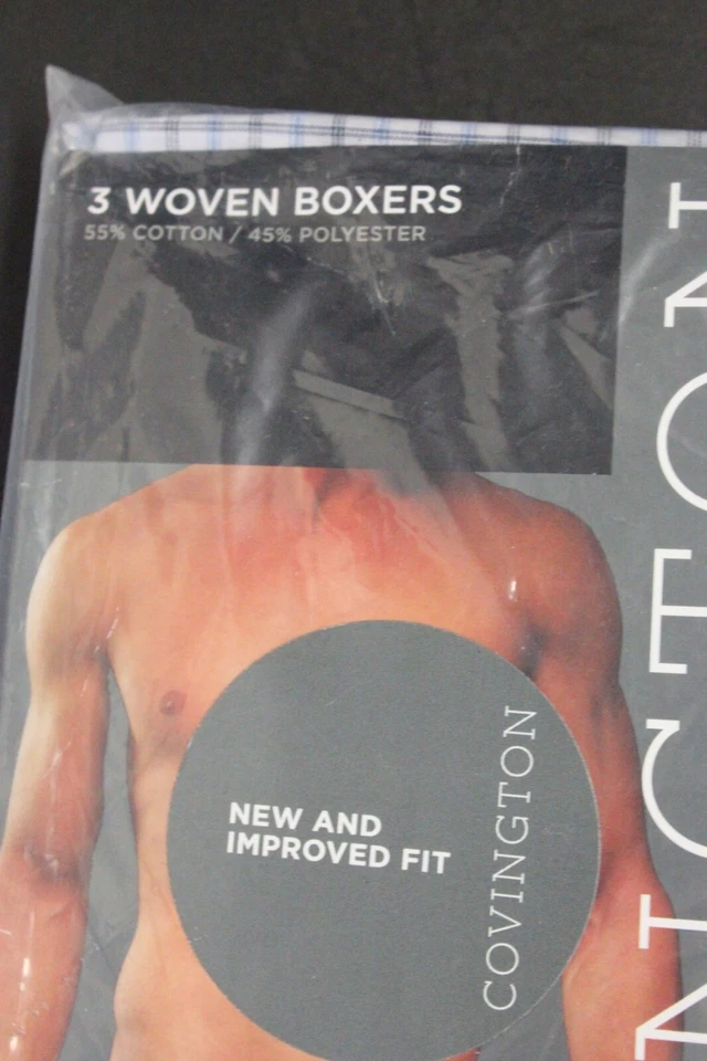 Paquete de 3 calzoncillos boxer tejidos mezcla algodón COVINGTON PEQUEÑOS 28-30 S-2 para hombre Foto 2 de 4