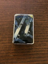 Brand New Star® Refillable Design Emblem Flip Top Lighter Guns Fast Ship!