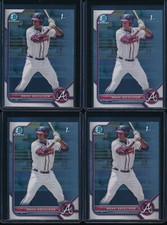 Lot of (4) MAHKI BACKSTROM 1st 2022 Bowman Chrome Prospects BRAVES Rookie RC
