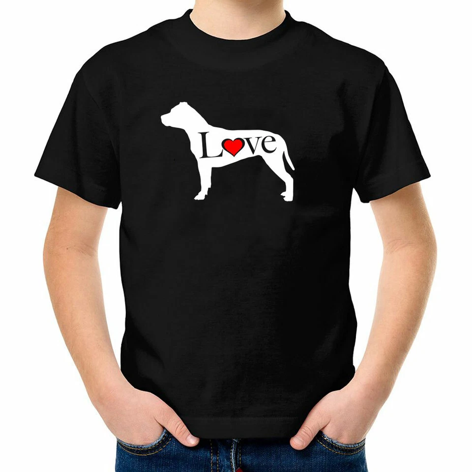 Camiseta Love Bull Terrier Pit niños pequeños camiseta juvenil Pit Bull perro Bulldog Terrie Foto 4 de 4