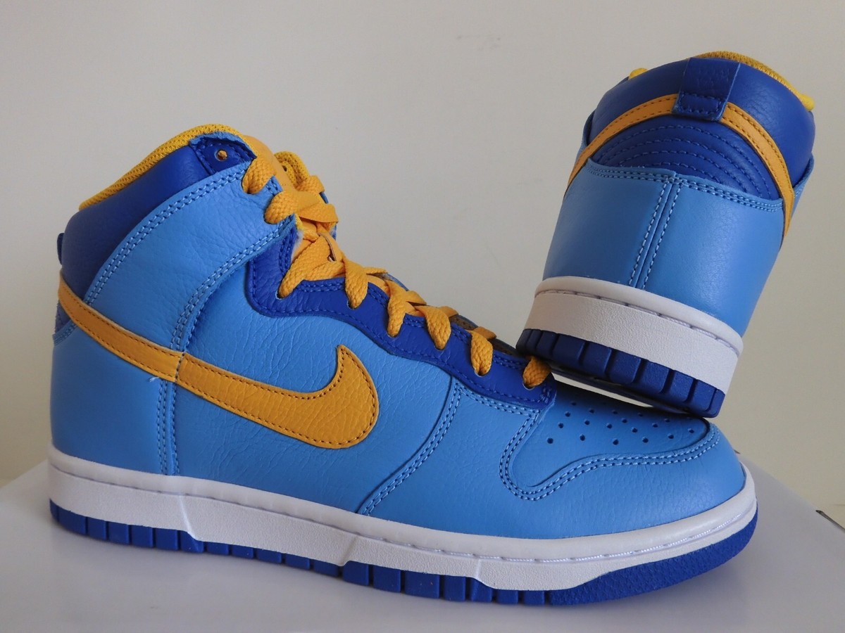 WMNS NIKE DUNK HIGH NIKE BY YOU ID UNIVERSITY BLUE-BLUE-GOLD