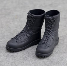1/6 Scale Black Hollow Combat Boots Model Fit 12" Male Solider Figure Clothes