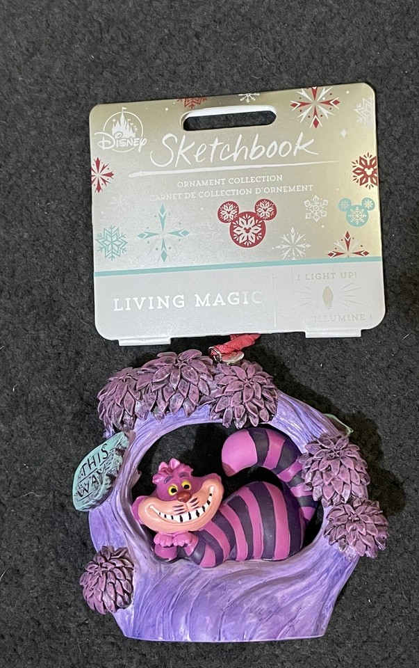 Disney Sketchbook Christmas Ornament Cheshire Cat Light up NEW ! eBay