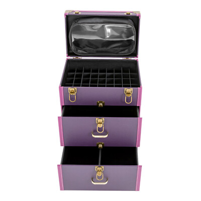 Portable Makeup Train Case Professional Cosmetic Trolley Travel Vanity Organizer