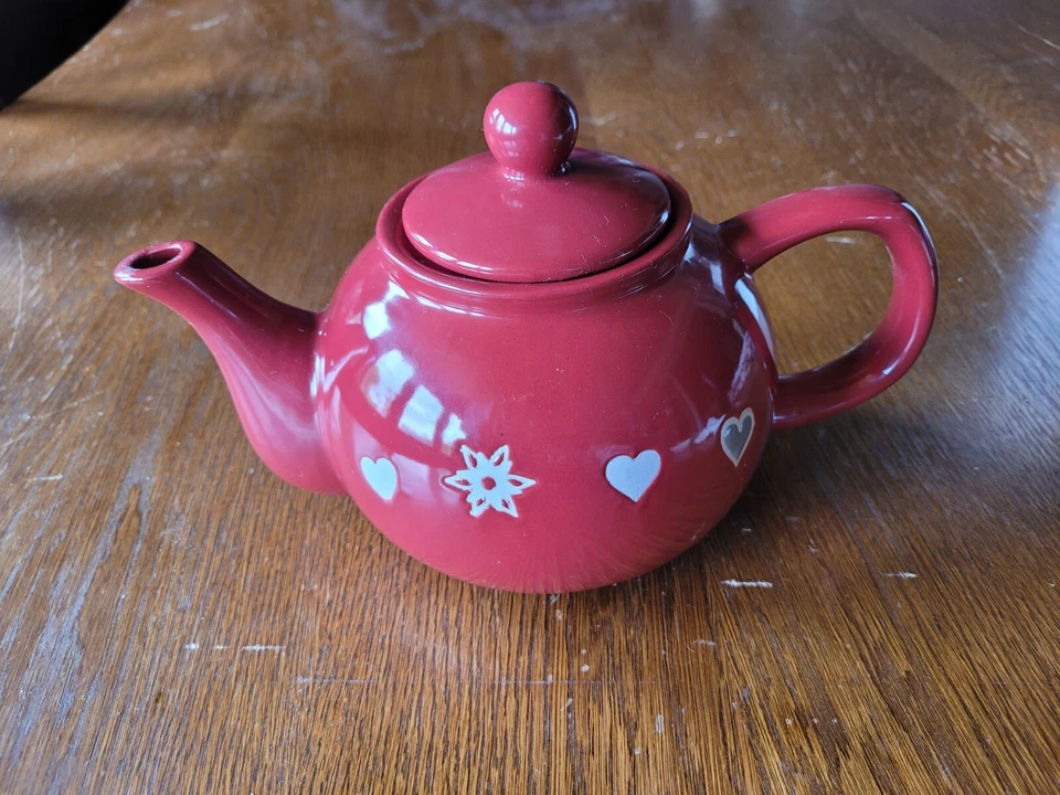 Théière Réception by tk 1L EDELWEISS rouge en Grès (Céramique) - Photo 3/4