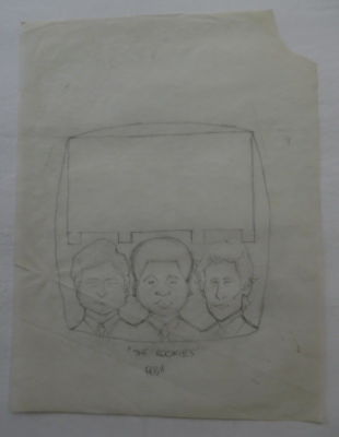 Al Kilgore Bleistift Zeichnung The Rookies TV Guss 1972 Celeb Puzzle Serie