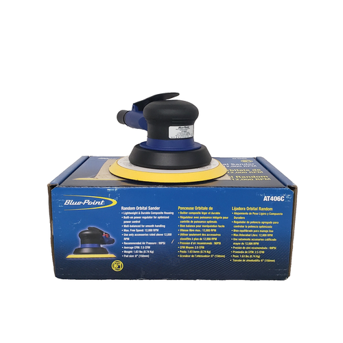 Blue-Point AT406C 6" Pneumatic Random Orbital Palm Sander 12000 RPM Air Tool NEW - Picture 3 of 4