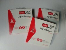 3 iomega Zip 100MB Disks Formatted for IBM Compatible PC/MAC New NOS Sealed