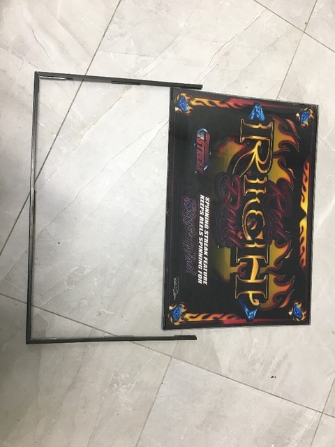 2007 WMS Reel Rich Devil Slot Machine Glass CASINO SLOT MACHINE