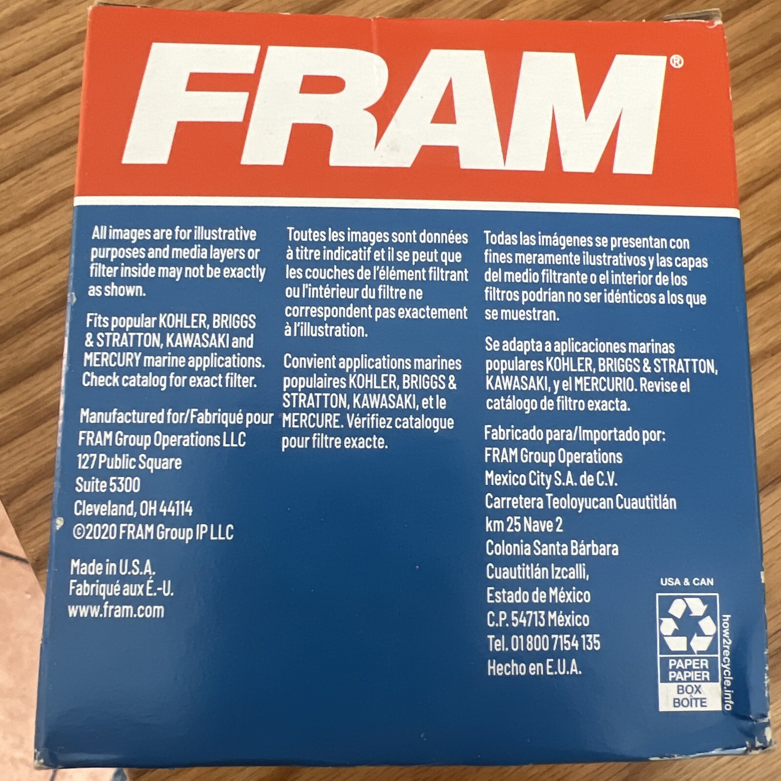 4 New Genuine FRAM PS3808 Marine Fuel Water Separator Filters / Made in USA  | eBay