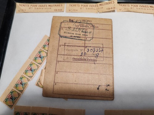 Carte D'alimentation Et Ticket Pour Militaire Isolé 1949 - Picture 8 of 8