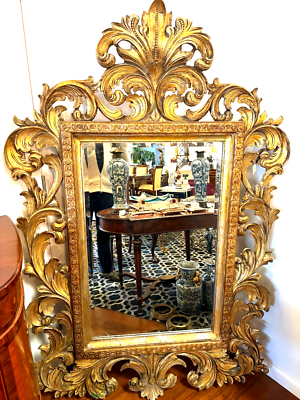 Antique Style Hand-Carved and Gold Leaf Mirror by John-Richard | eBay