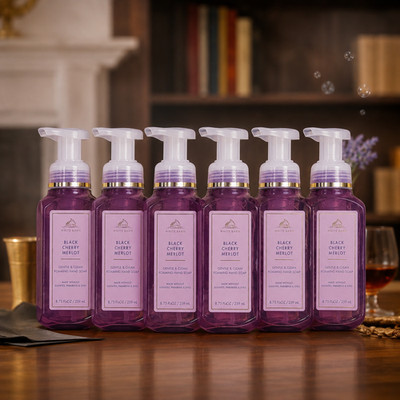 Bath & Body Works - Black Cherry Merlot Foaming Hand Soap 8.75 oz   [6 Pack]