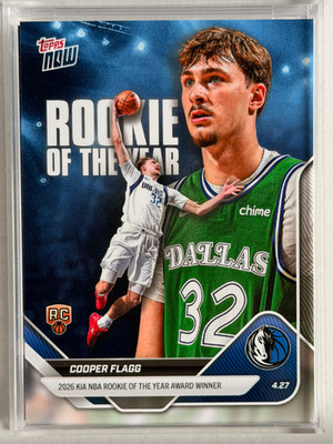 Cooper Flagg Topps Now ROTY NBA 25/26 Card Rookie of the Year Dallas