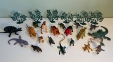 25 Piece Lot VNTG Plastic Dinosaur Toys  Trees Multiple Species-China 1993-2001