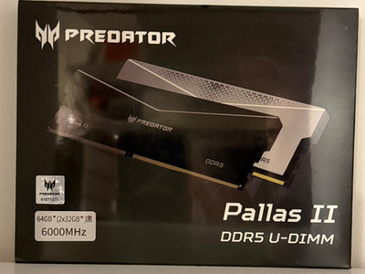 新品　Acer Predator Pallas II DDR5 64GB Acer PREDATOR Pallas II DDR5 64GB (2x32GB) 6000MHz | eBay